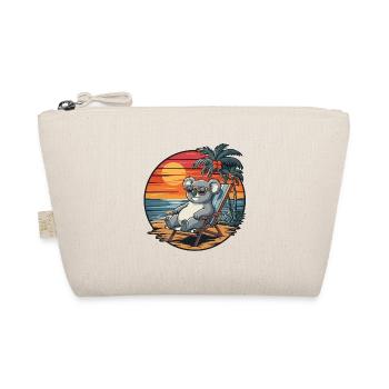 Funny Koala on Beach Summer Vacation Sunset - Organic Pouch - nature - Front