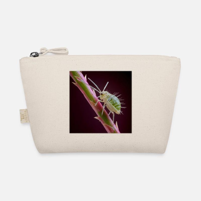 Green Aphid Macro – Exotic Insect Design Organic Pouch