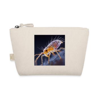 Transparent Flea – Golden Insects Macro Art - Organic Pouch - nature - Front