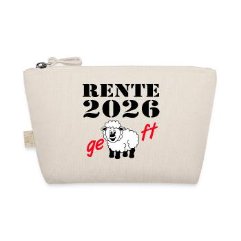 Rente 2026 , geschafft - Bio-Täschchen - Natur - Vorne