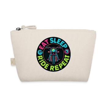 Eat Sleep Ride Repeat - Motorcycle - Biker - Organic Pouch - nature - Front