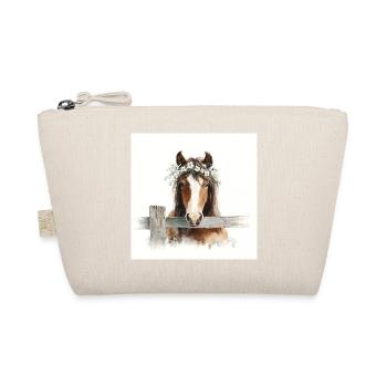 Cheval aquarelle avec couronne florale - Trousse biologique - nature - Devant