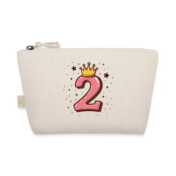 2nd Birthday Little Princess Crown - Organic Pouch - nature - Front