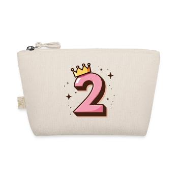 2nd Birthday Little Princess Crown - Organic Pouch - nature - Front