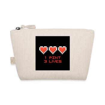 Pixel Hearts 1 pint 3 vies - Trousse biologique - nature - Devant
