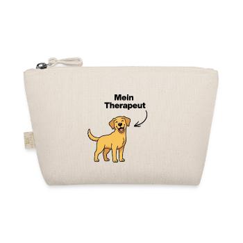 MY THERAPIST: DOG! FURRY NOSE, DOGLOVER, PAW - Organic Pouch - nature - Front
