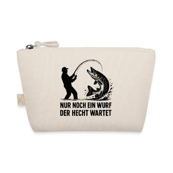 Hecht Wartet Ein Wurf Angeln Angler Geschenk - Bio-Täschchen - Natur - Vorne