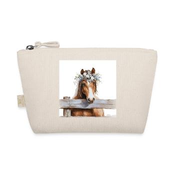 Floral Crowned Horse - Organic Pouch - nature - Front