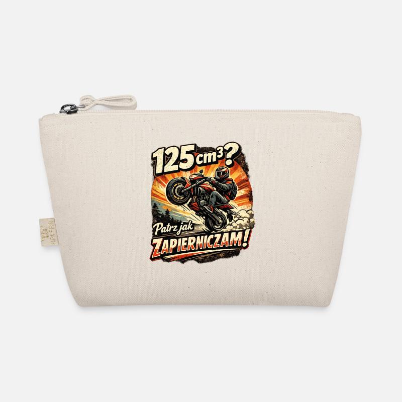 125cm3 Motorrad Retro - Bio-Täschchen - Natur
