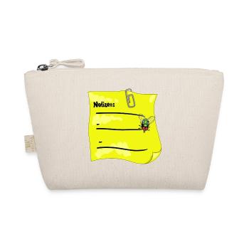 Yellow Notepad – Paper Clip & Fake Bow Tie - Organic Pouch - nature - Front