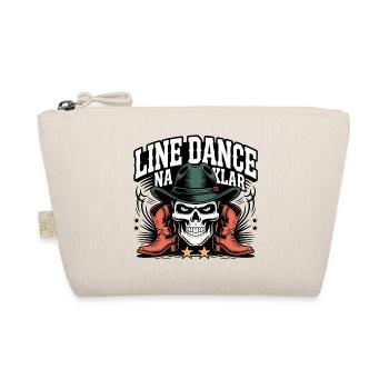 Skeleton Cowboy Line Dance - Organic Pouch - nature - Front