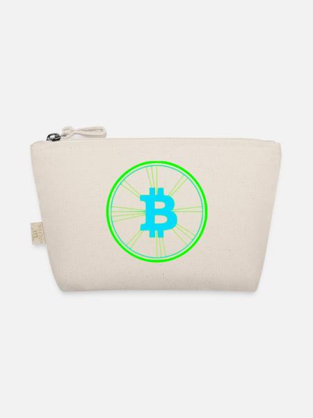 Bitcoin Wireframe Speed Future Vector - Organic Pouch - nature - Front