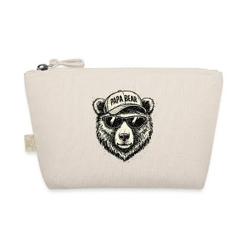 Papa bear Sunglasses Cap - Organic Pouch - nature - Front