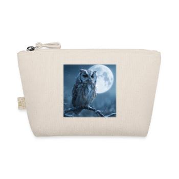 Snow Owl Full Moon Magical Winter Night - Organic Pouch - nature - Front