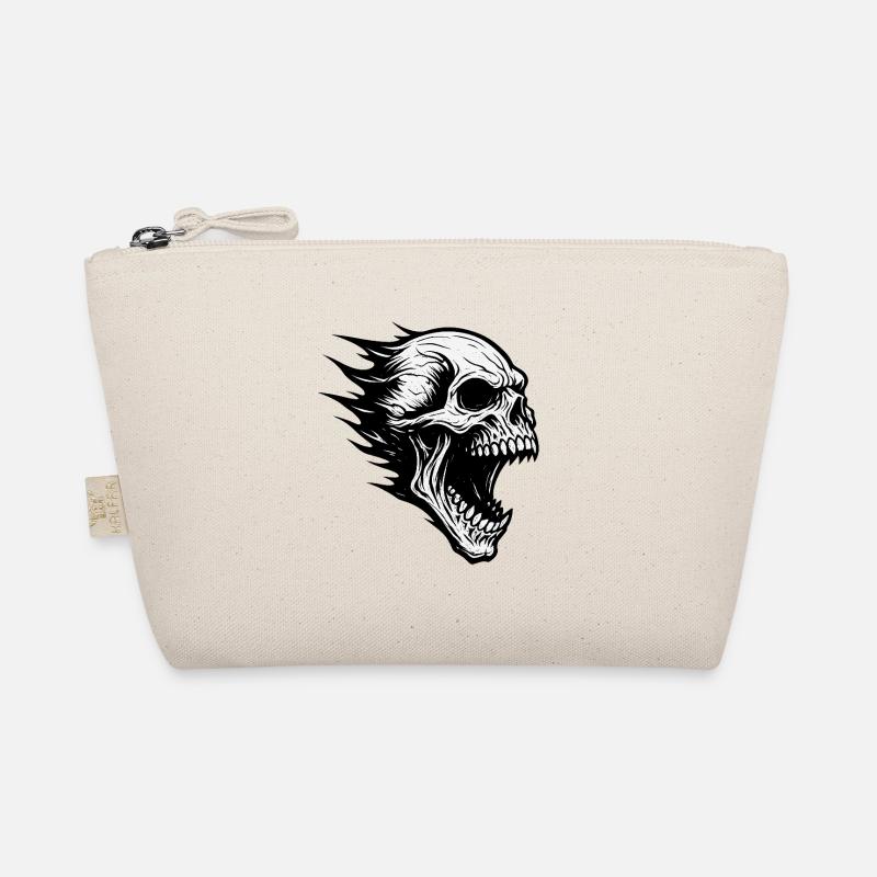 Kopfweh bei der Arbeit:Flammender Schädel im Sturm Bio-Täschchen