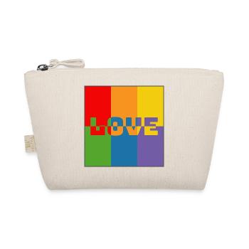 LGBTQIA Rainbow Love Mix Shirt - Organic Pouch - nature - Front