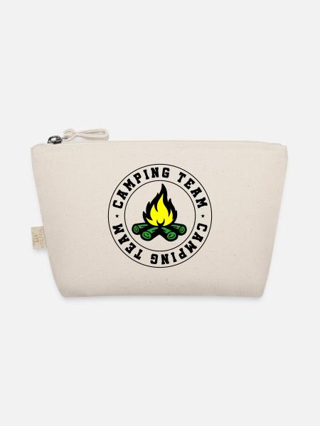 Camping Team Lagerfeuer - Bio-Täschchen - Natur - Vorne