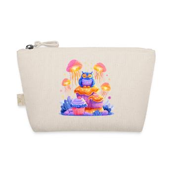 Forest fantasy owl on mushroom - Organic Pouch - nature - Front