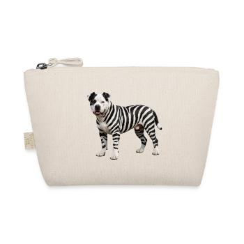 Pitbull en style zèbre : design hybride urbain sympa - Trousse biologique - nature - Devant