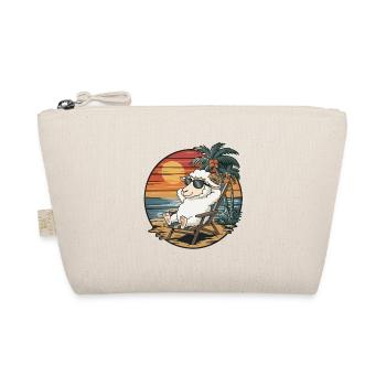 Funny Sheep on Beach Summer Vacation Sunset - Organic Pouch - nature - Front