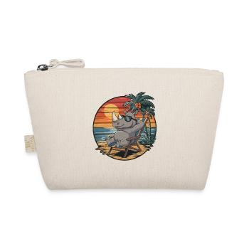 Drôle de rhinocéros sur la plage pendant le coucher de soleil des vacances d’été - Trousse biologique - nature - Devant