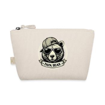 Papa Bear Cadeau rétro rétro Cool Dad Papa - Trousse biologique - nature - Devant