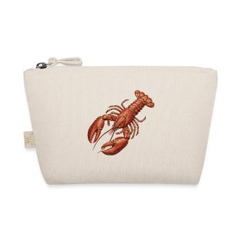Lobster in embroidered look (printed) - Organic Pouch - nature - Front