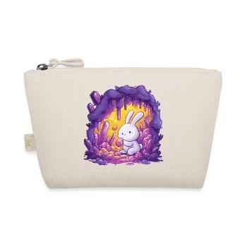Rabbit in Crystal Cave - Organic Pouch - nature - Front