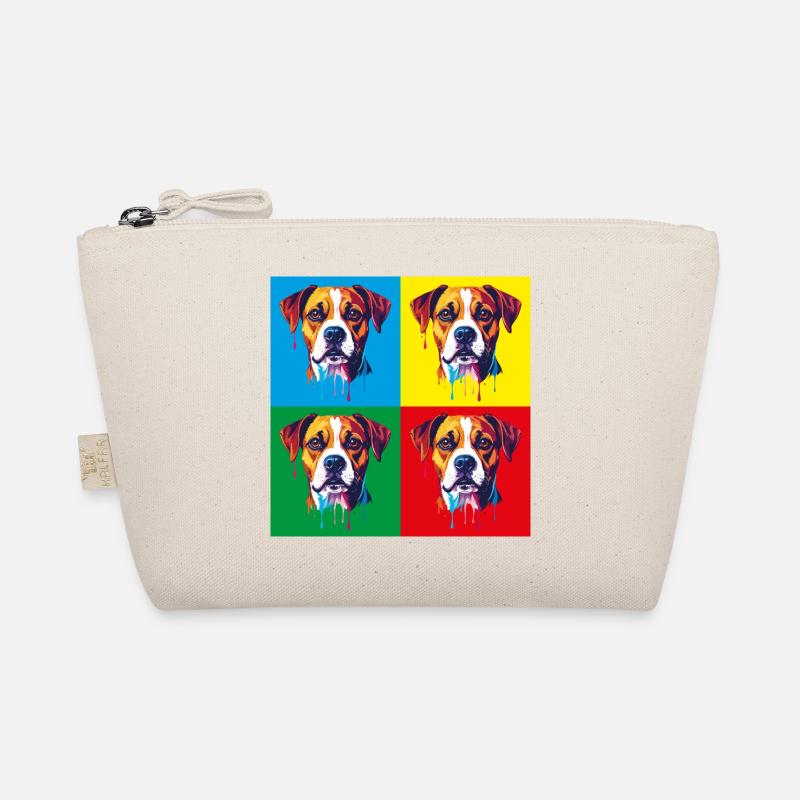 Pop-Art Hund Vierfarbig Bio-Täschchen