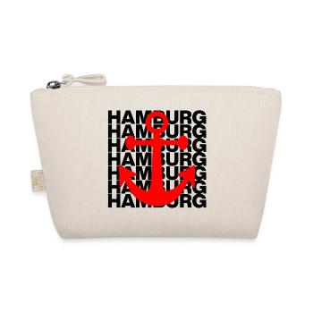 HAMBURG ANKER ROT, HAFEN, MOIN, ELBE, HAMBURGLIEBE - Bio-Täschchen - Natur - Vorne