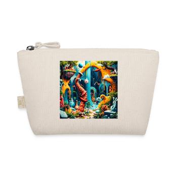 Colorful Dream World Dinosaur - Organic Pouch - nature - Front