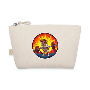 Wolf weightlifter in the sun fire - Organic Pouch - nature - Front