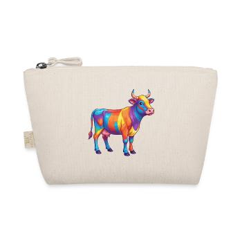 Bunte Kuh-Regenbogen-Pop-Art-Aquarell - Bio-Täschchen - Natur - Vorne
