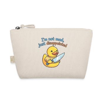 Disappointed duck with knife - Organic Pouch - nature - Front