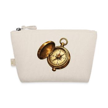 Antique Compass Watch Adventure - Organic Pouch - nature - Front