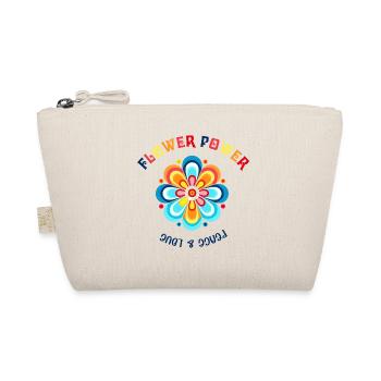Flower Power Color Blossom Design - Organic Pouch - nature - Front