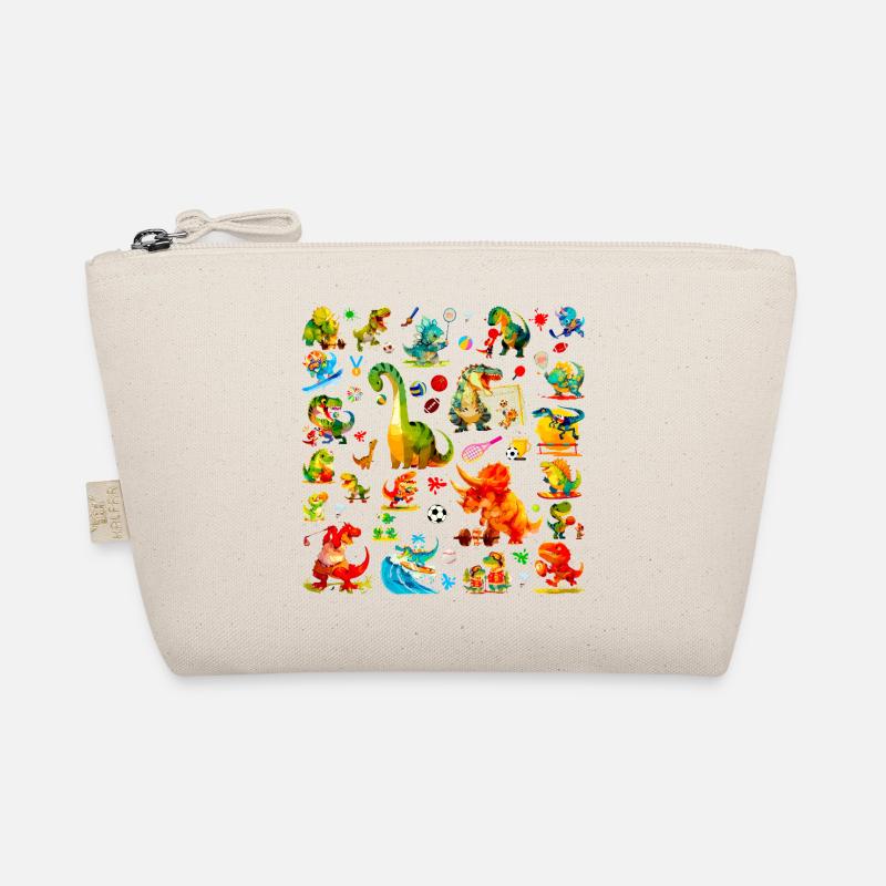 Cute Sports Dino Pattern, Dino Championship Organic Pouch