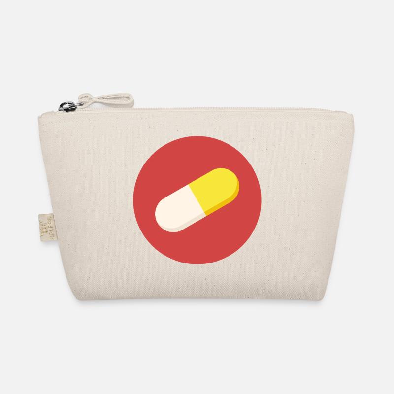 Logo mit Arzneimittelkapsel / Tablette Bio-Täschchen