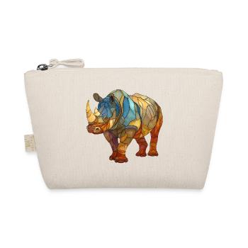 Motif puissant de vitrail en mosaïque rhinocéros - Trousse biologique - nature - Devant