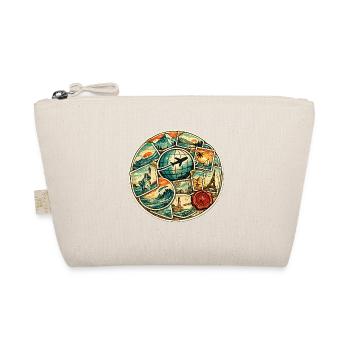 World Tour Circular Globe Flight - Organic Pouch - nature - Front