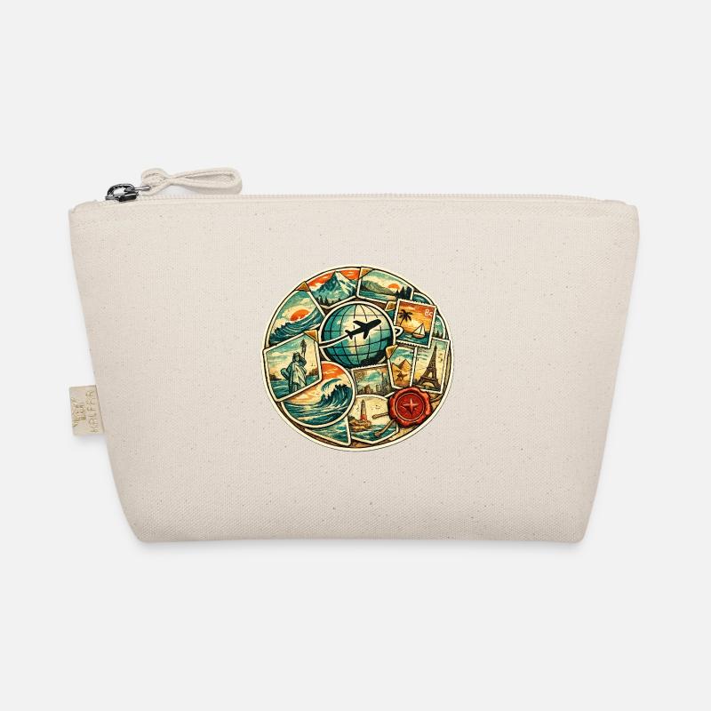 World Tour Circular Globe Flight Organic Pouch