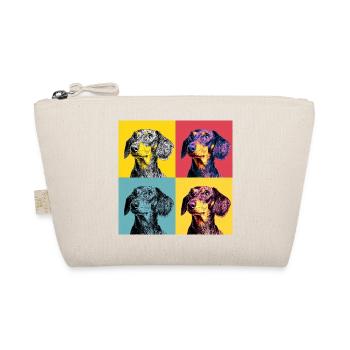 Pop Art Dachshund Quad - Organic Pouch - nature - Front