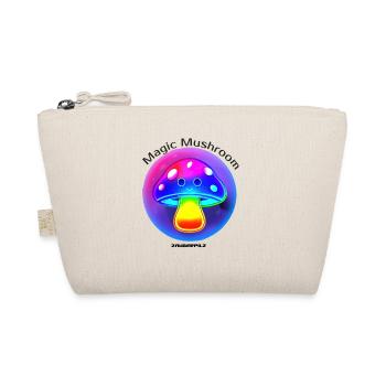 Leuchtender Regenbogenpilz Neon - Bio-Täschchen - Natur - Vorne