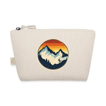 Sunset Mountains Vintage Cyclist Mountain Bike - Organic Pouch - nature - Front