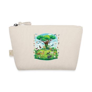 Animal paradise under the tree - Organic Pouch - nature - Front