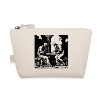 Skeletons play cards - Organic Pouch - nature - Front