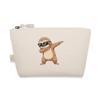Cool Dabbing Sloth Sunglasses Cartoon Art - Organic Pouch - nature - Front