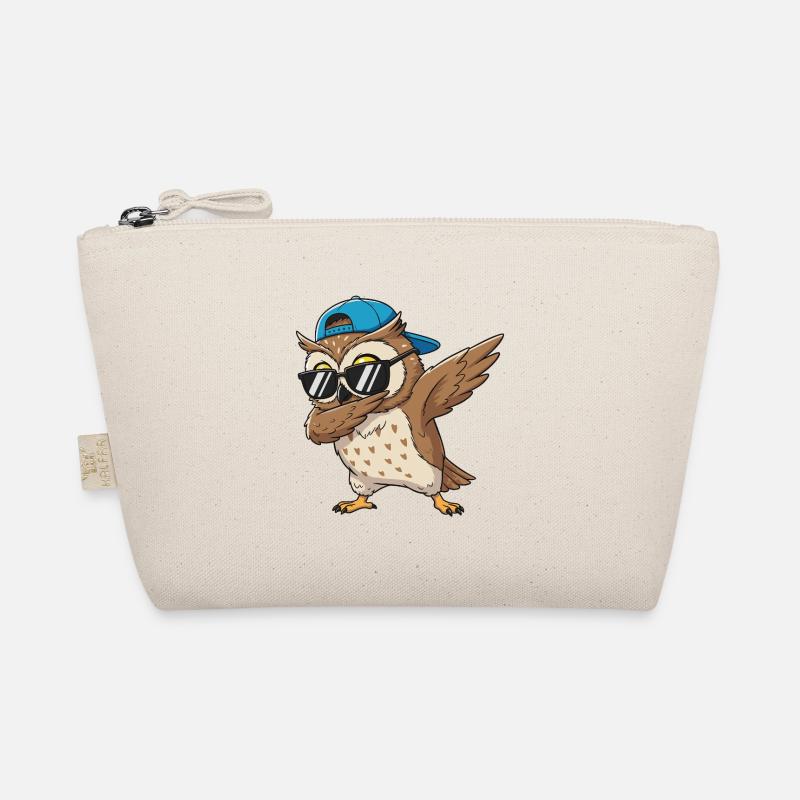 Cool Dabbing Owl Sonnenbrillen-Cartoon-Kunst Bio-Täschchen