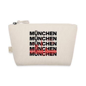MÜNCHEN SKYLINE, MÜNCHENLIEBE ISARLOVE - Bio-Täschchen - Natur - Vorne