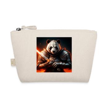 Panda warrior in fire armor - Organic Pouch - nature - Front